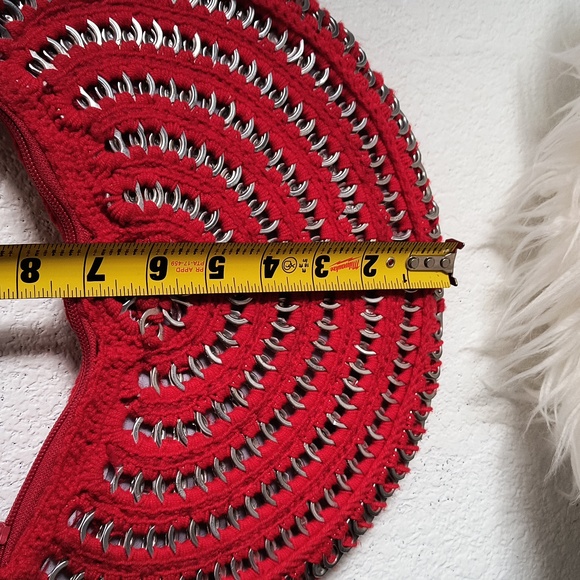 Handmade bag with crochet weaving technique.   New - Picture 10 of 11